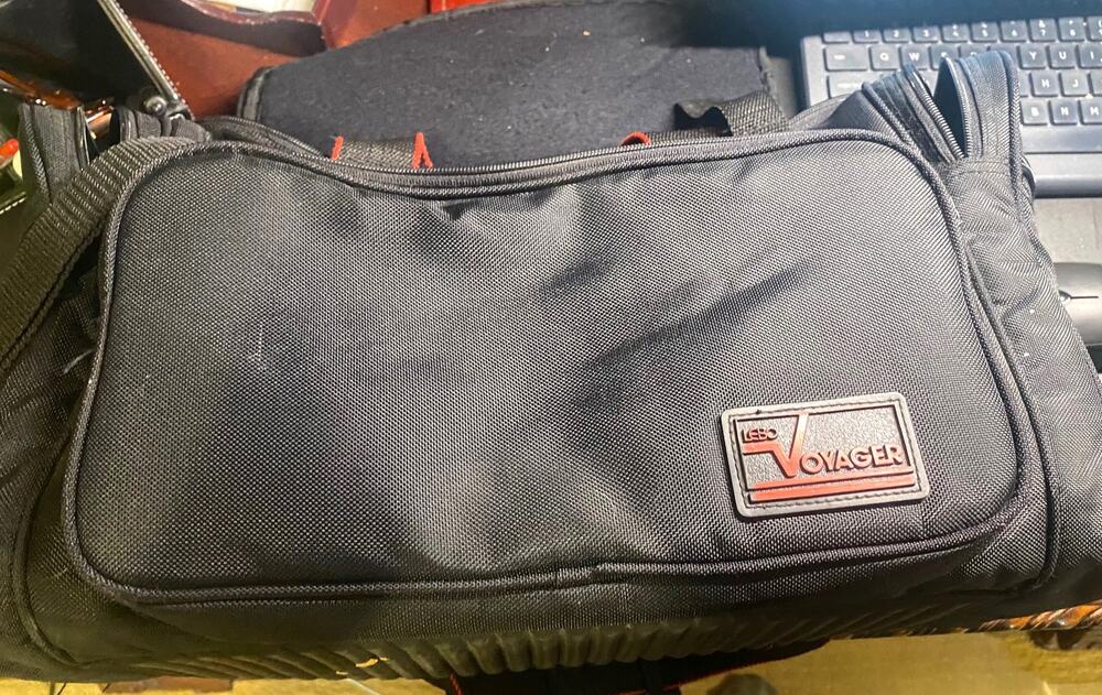 Vintage Lebo Voyager Black/Red Video / Camera Bag With Carrying Strap
